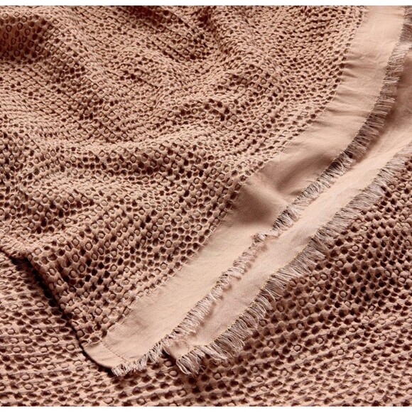 Full/Queen Textured Waffle Coverlet Brown - Casaluna - Picture 4 of 7